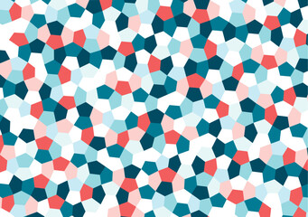 五角形をランダムに組み合わせた幾何学模様カラフル