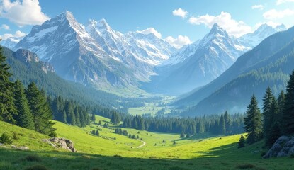 mountain landscape in the alps
