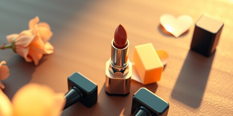 Premium stock photo of lipstick with classic styling, pastel perfection theme, and edgy and contemporary mood for marketing perfect for advertising, marketing, and commercial applications