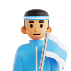Flag Bearer 3D Icon