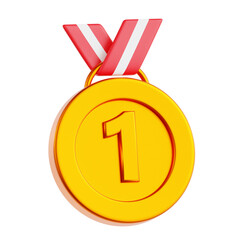 Gold Medal 3D Icon