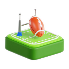 Rugby 3D Icon