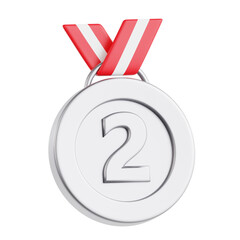 Silver Medal 3D Icon