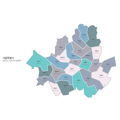 Seoul. south korea capital city simple map. 