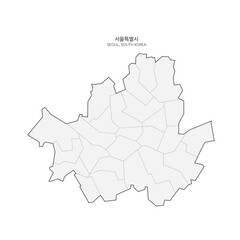 Seoul. south korea capital city simple map. 