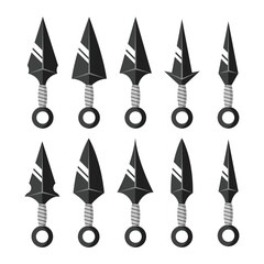 Ninja Kunai Knife Vector Illustration