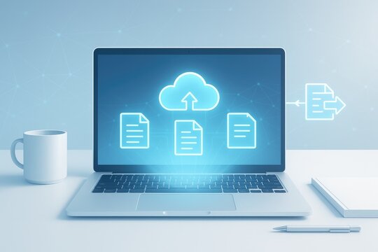 Cloud computing data storage laptop documents