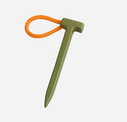 Green Tent Peg Illustration

