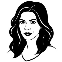 Flowing Hair Portrait of a Beautiful Woman