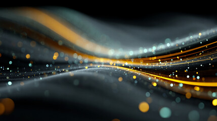 3D render of a futuristic abstract background with soft glowing waves and vibrant neon lines. Blurred ethereal light evokes a digital dreamscape, symbolizing spiritual energy and tech harmony.

