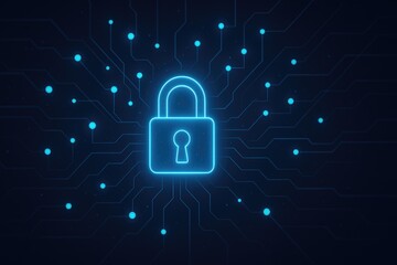 Cyber security data protection digital lock