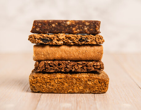 Stack of Health food bars 