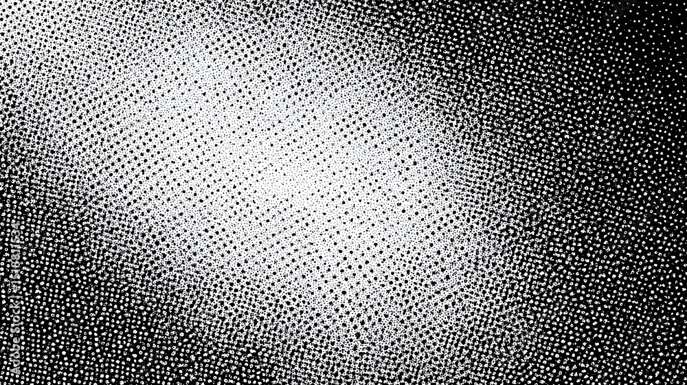 Leinwandbilder Monochrome halftone texture with subtle dots and a soft vignette effect creating a retro newspaper like or comic inspired visual style