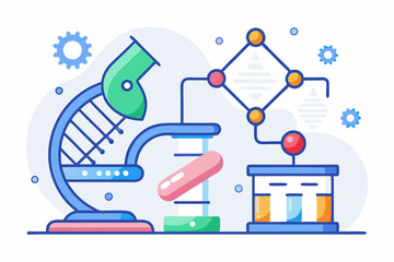 dna helix strand with connection