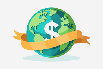 globe dollar sign global finance