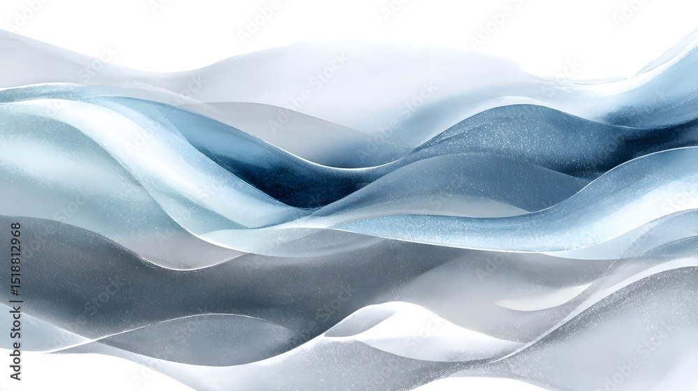 Aufkleber soothing waves of soft watercolor inspired blues and grays gracefully overlap creating an elegant ab