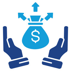 Investment Dual Tone Icon Element For Design