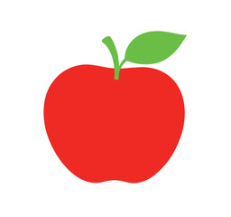 Red Apple Vector Illustration – Fresh Fruit, Healthy Food, Natural Organic Design