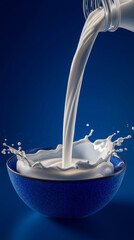 milk splash in a glass
