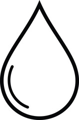 Outline of a water drop with internal line