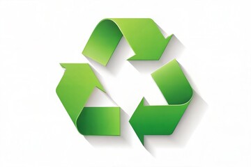 Obraz premium Green recycling symbol representing eco-friendly sustainable practices and commitment to environmental conservation