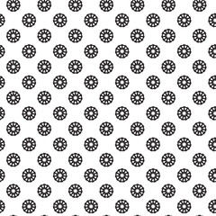 Seamless black and white floral minimal geometric pattern vector background. for wallpapers, pattern fills, surface textures, textile.