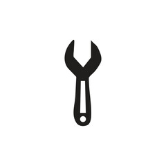 single sided wrench silhouette illustration of a tool used to remove bolts