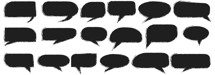 Speech bubble collection. Set of speech bubble. Speech bubble comic symbol. chat text doodles. speech bubble comic signs.