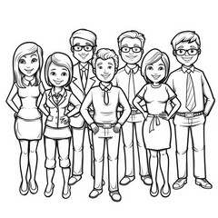 Group of business professionals posing together.