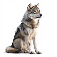 Fototapeta premium Majestic Grey Wolf Portrait. Captivating Canine in its Natural Habitat Stunning Wildlife Photography