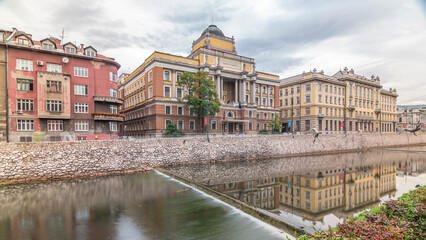 The Rectorate and Law School Building in Sarajevo timelapse hyperlapse