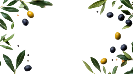 Vector illustration of olive branch isolated on white background