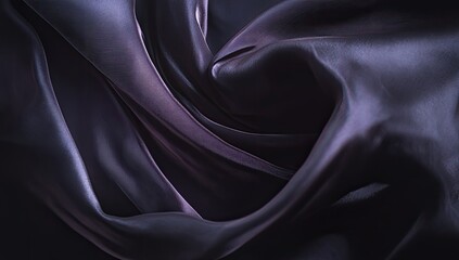 Obraz premium Draped, deep purple fabric. Close-up folds