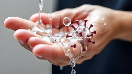 hand washing for control virus , use sanitizer 