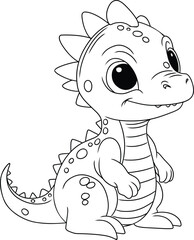 Fun Dinosaur Design Coloring Sketch Book for Kids