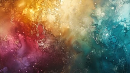 Obraz premium Abstract Fluid Art: Warm and Cool Hues