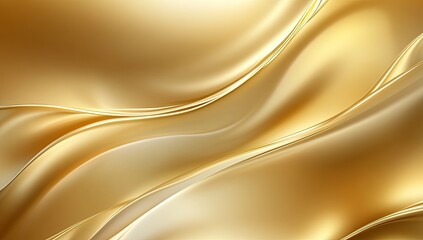 Abstract gold fabric textures.  Flowing, smooth, and elegant curves of gold and creamy gold hues create a luxurious, elegant backdrop