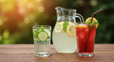 Refreshing Infused Water Cucumber, Lemon & Mint Cold Beverages