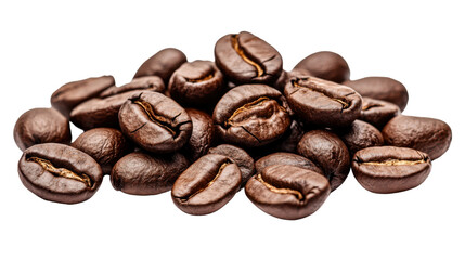 Obraz premium Aromatic roasted coffee beans isolated on white background 