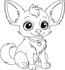 Happy Dog Design Coloring Sketch Book