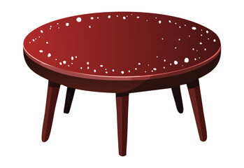 Red Terrazzo Modern Coffee Table