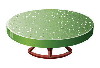 Elegant Green Terrazzo Round Pedestal Table