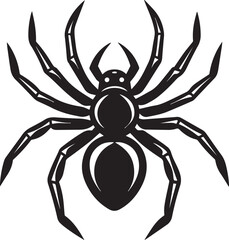 Obraz premium black halloween spider vector, spider vector logo, spider on a white background