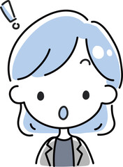 驚くスーツ姿の女性.eps