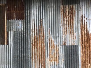 old rustic corrugated aluminum 
