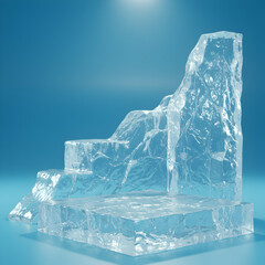 Obraz premium Stunning Crystal Ice Formation: Abstract Glacial Structure