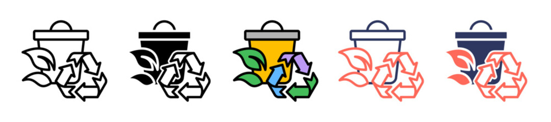 Zero Waste multiple icon