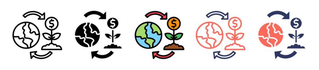Circular Economy multiple icon