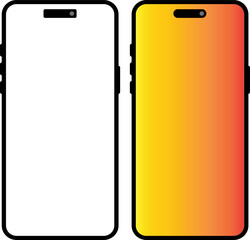 blank smart phone with blank screen