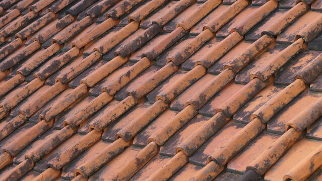 Clay Roof or teracota clay roof Tile Background Texture